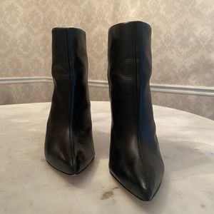 Schutz black leather booties